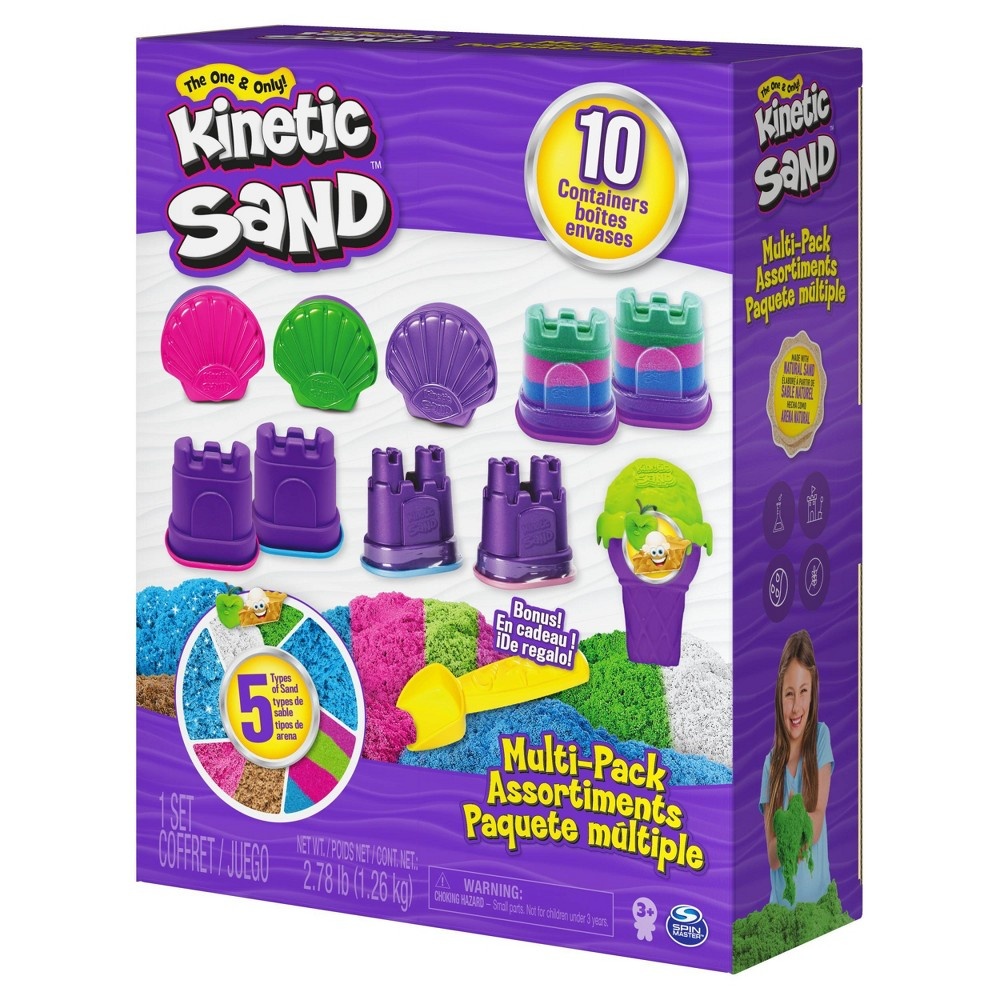 slide 2 of 8, Kinetic Sand 10-Container Multipack, 1 ct