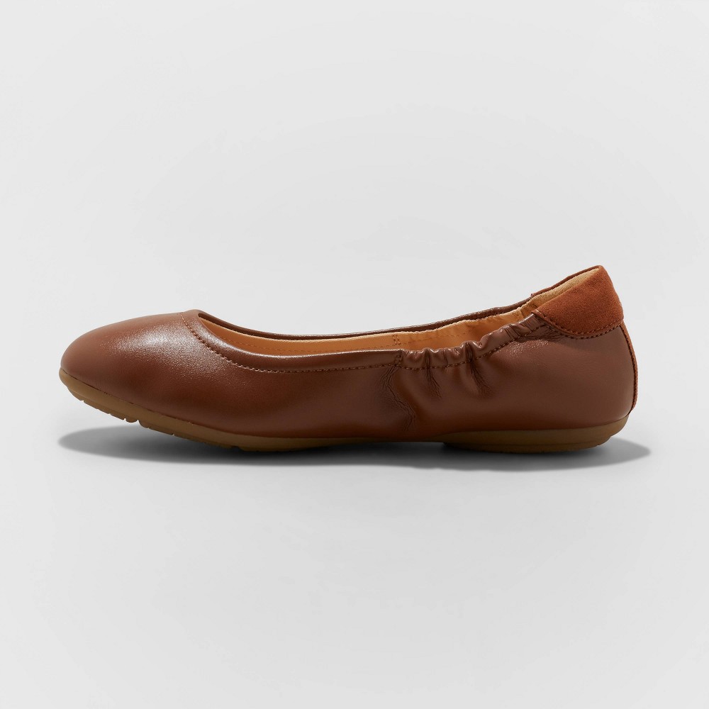 slide 2 of 4, Women's Meredith Ballet Flats - A New Day Cognac 10, 1 ct