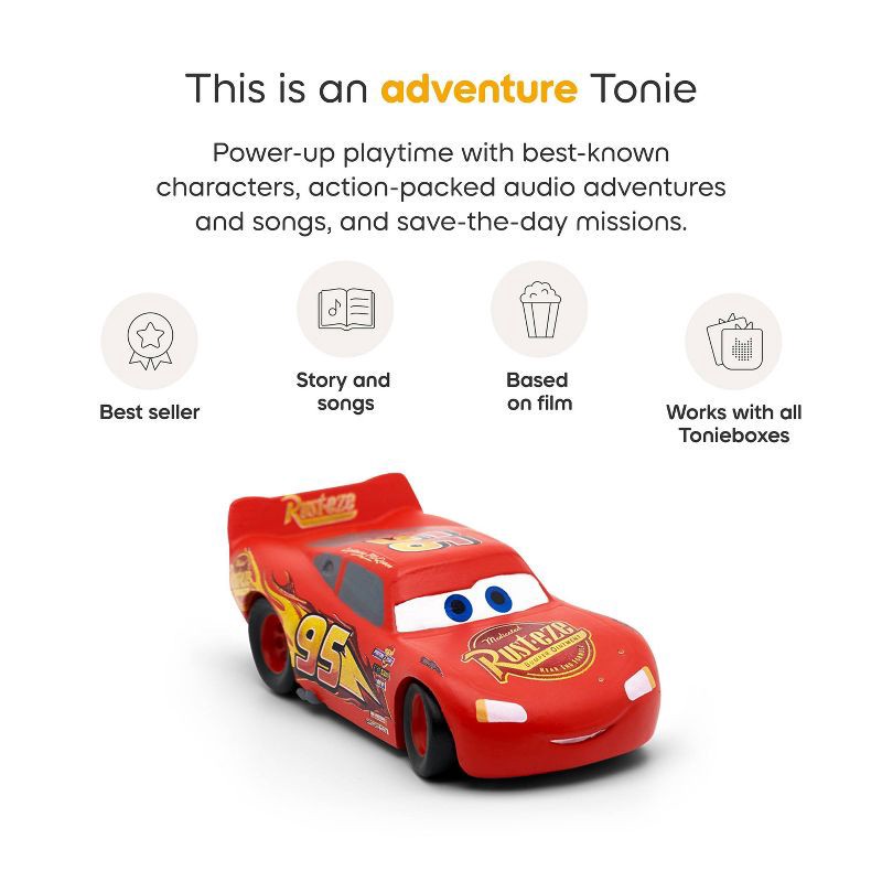 slide 5 of 7, tonies Disney Pixar Cars Tonie Figurine: Music Learning System Accessory - Lightning McQueen PVC Model, Starter Set Required, 1 ct