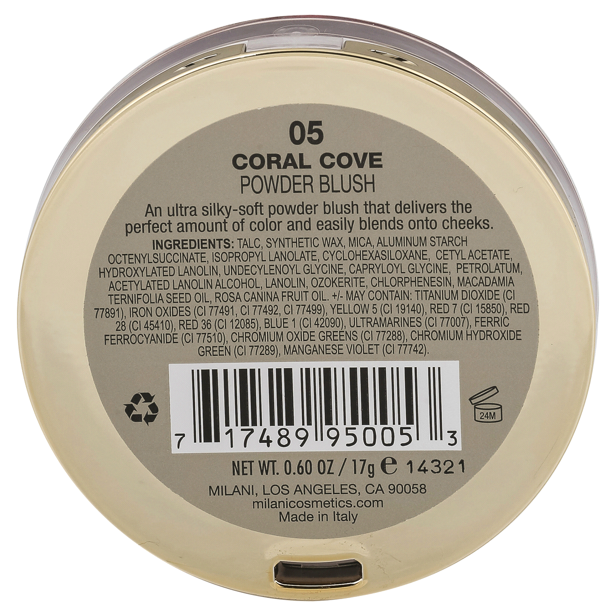 slide 3 of 3, Milani Rose Powder Blush - Coral Cove, 0.6 oz