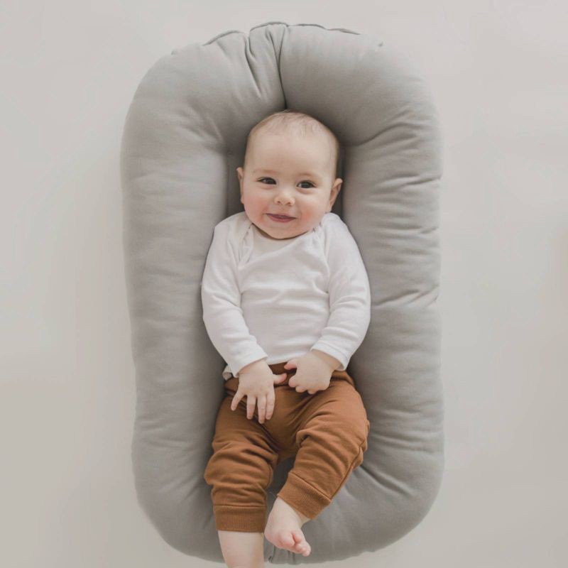 slide 2 of 6, Snuggle Me Organic Lounger - Stone, 1 ct