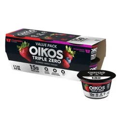 Oikos Triple Zero Variety Pack Greek Yogurt - 15g Protein 6ct/5.3oz Cups