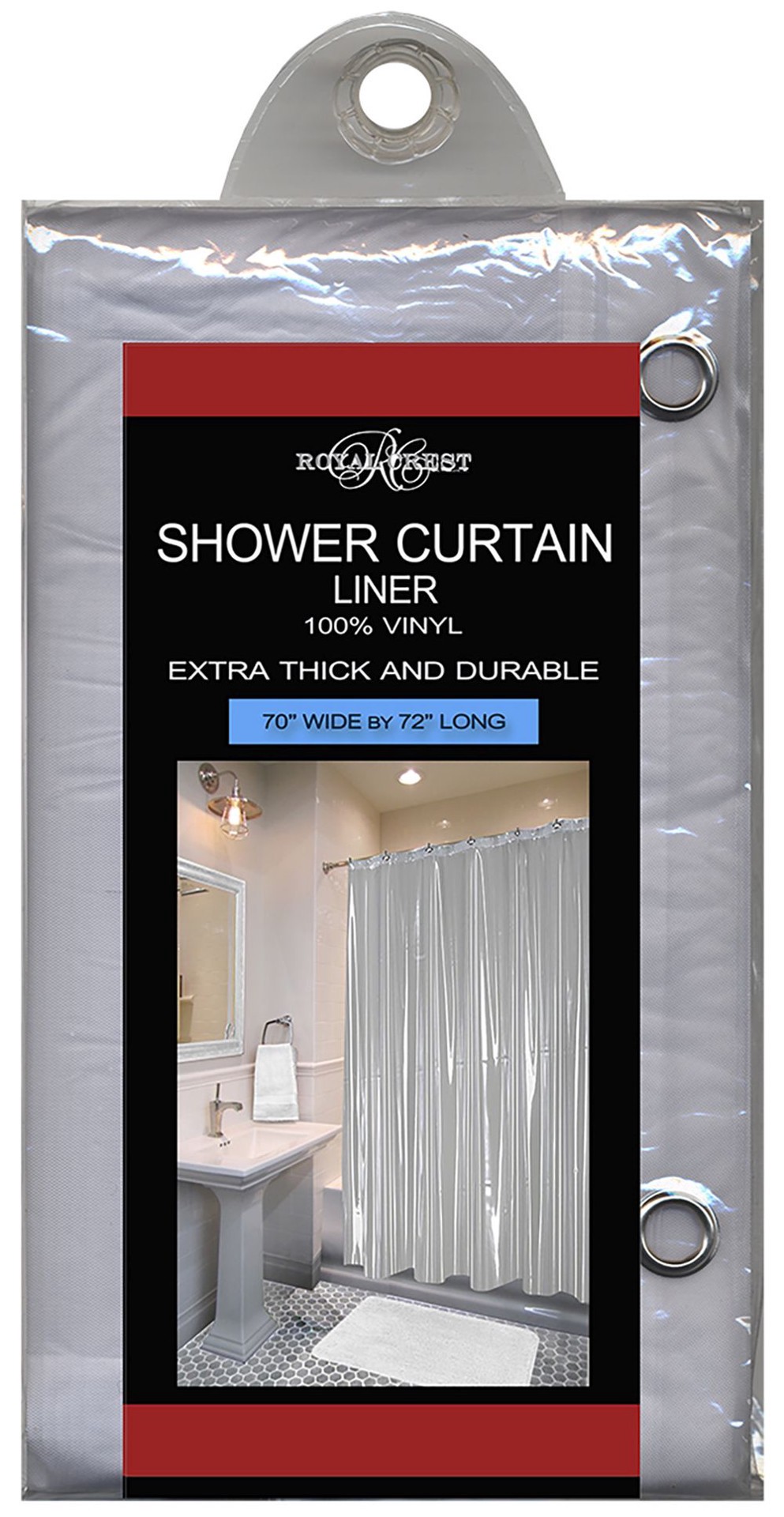 slide 1 of 2, Royal Crest Shower Curtain Liner 1 ea, 1 ct