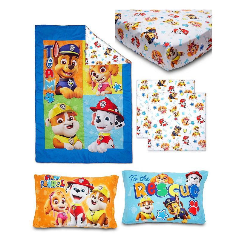 slide 2 of 7, Toddler PAW Patrol Reversible Bedding Set, 1 ct