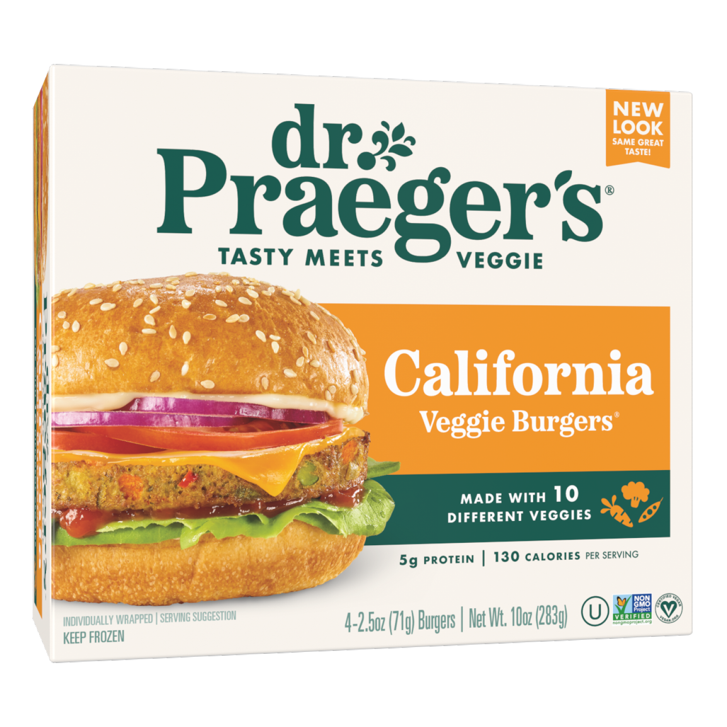 slide 1 of 2, Dr. Praeger's California Veggie Burgers 4 - 2.5 oz Burgers, 4 ct