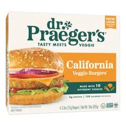 Dr. Praeger's California Veggie Burgers 4 - 2.5 oz Burgers