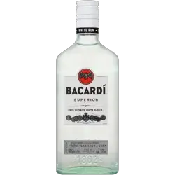 Bacardí Bacardi Superior White Rum, Gluten Free 40% 37.5Cl/375Ml