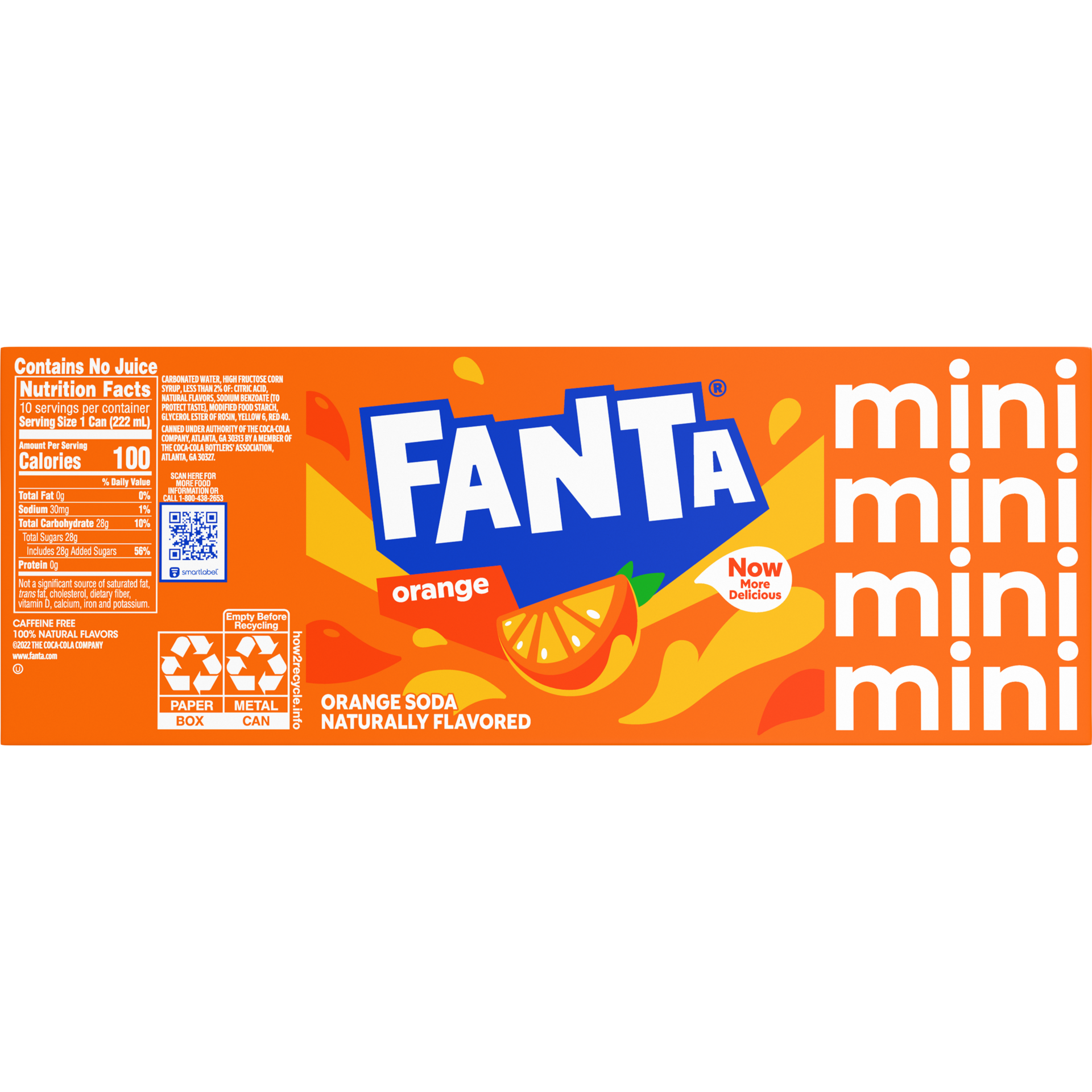 slide 3 of 5, Fanta Orange Soda Fridge Pack Cans, 7.5 fl oz, 10 Pack, 10 ct; 7.5 oz