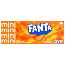 Fanta Orange Soda Fridge Pack Cans, 7.5 fl oz, 10 Pack