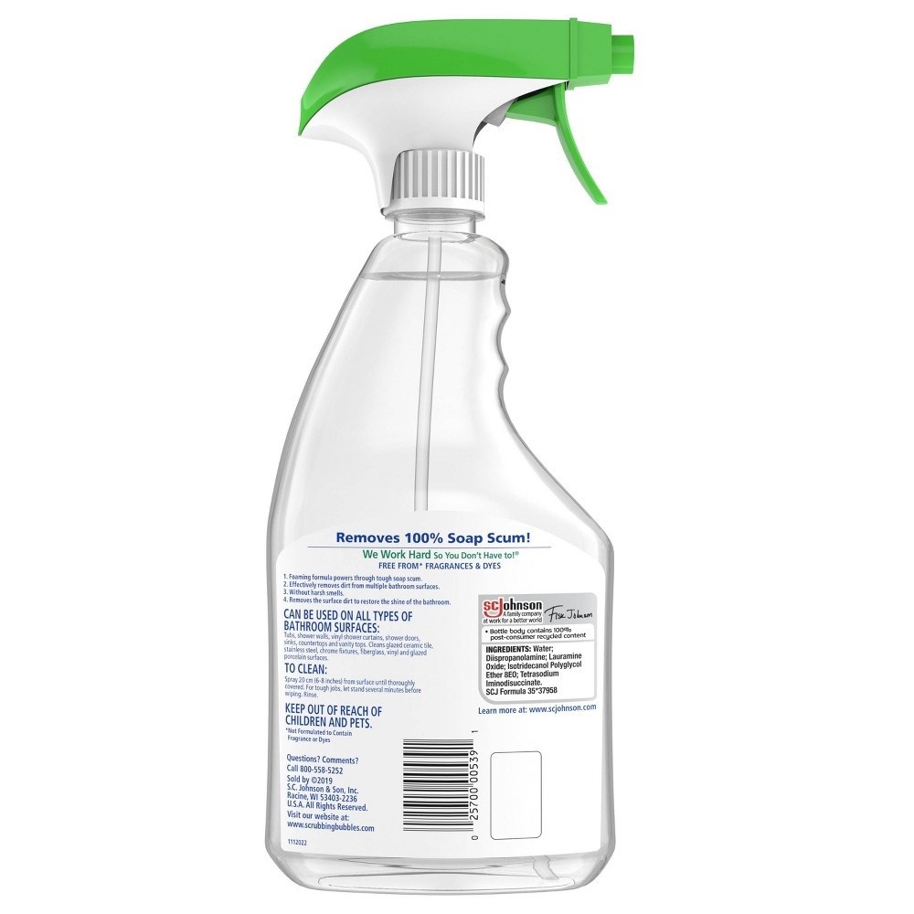 slide 2 of 4, Scrubbing Bubbles Bathroom Cleaner Fragrance Free Spray, 32 oz