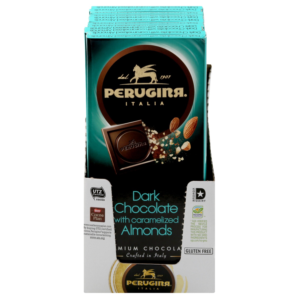 slide 1 of 1, Perugina Dark Chocolate With Caramelized Almonds, 3 oz