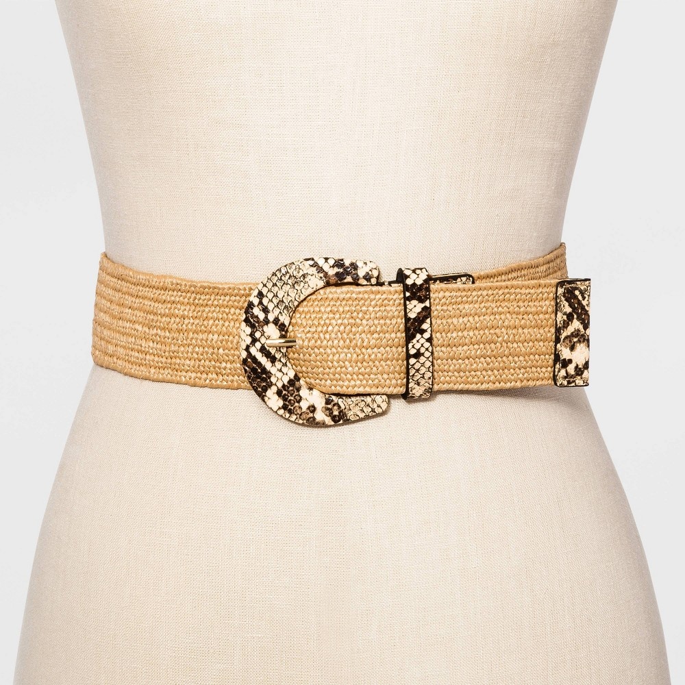slide 2 of 2, Women's Snake Stretch Belt - A New Day S, 1 ct