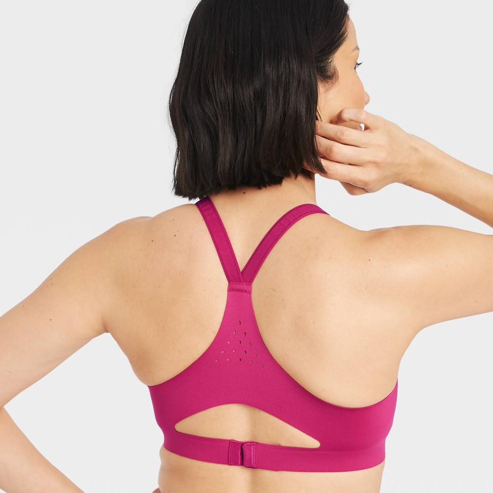 Women's High Support Bonded Bra All in Motion Cranberry M 1 ct Shipt