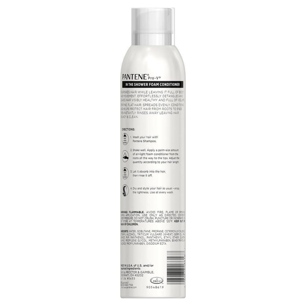 slide 3 of 3, Pantene Pro-V Pro-v Sheer Volume Foam Conditioner, 6 oz