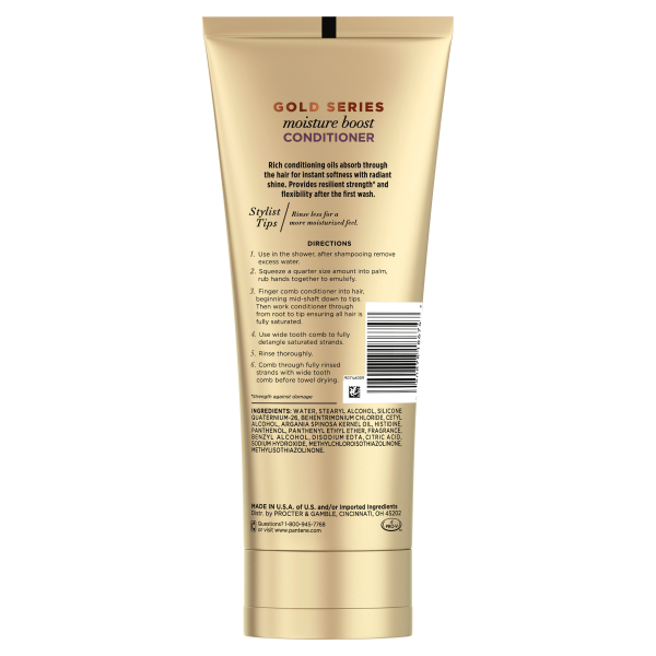 slide 9 of 13, Pantene Pro-V Gold Series Moisture Boost Conditioner Infused with Argan Oil, 11.1 fl oz