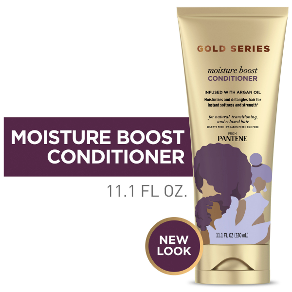 slide 7 of 13, Pantene Pro-V Gold Series Moisture Boost Conditioner Infused with Argan Oil, 11.1 fl oz