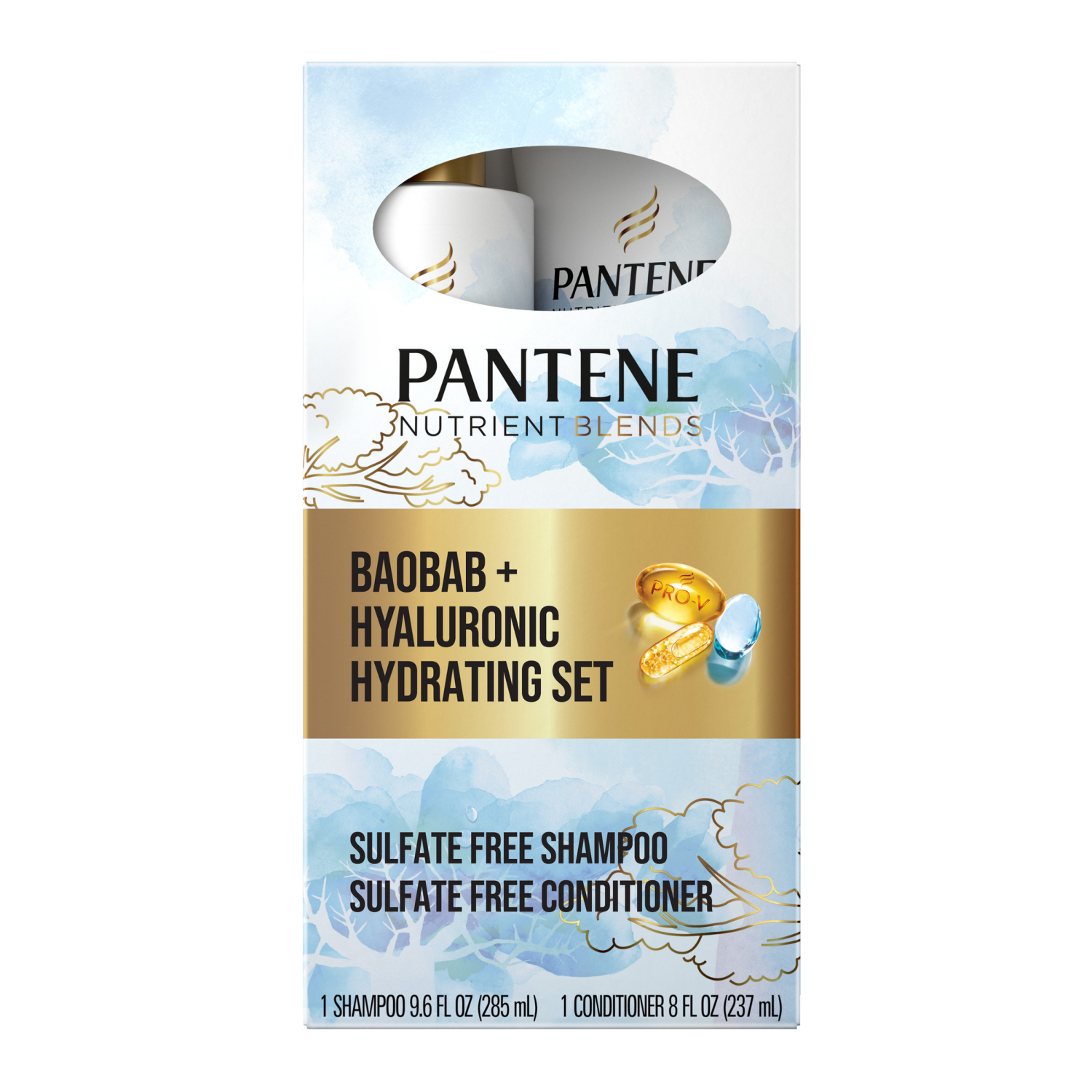 slide 1 of 5, Pantene Sulfate Free Baobab Shampoo and Conditioner Dual Pack, Nutrient Blends - 17.6 fl oz, 17.6 fl oz