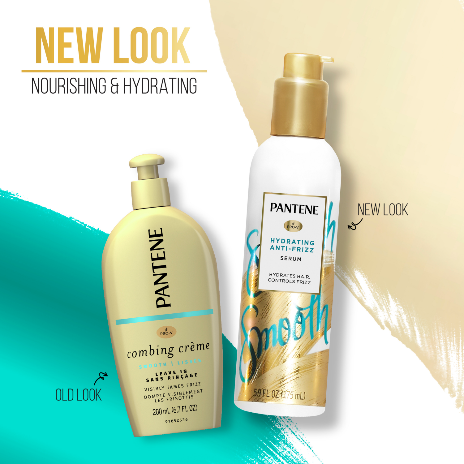 slide 7 of 8, PANTENE Pro-V Smooth Hydrating Anti-Frizz Serum, 5.7 oz, 5.7 fl oz