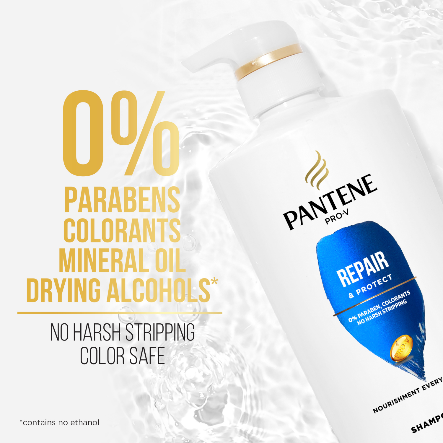 slide 2 of 5, PANTENE PRO-V Repair & Protect Shampoo, 23.6 oz, 23.6 fl oz