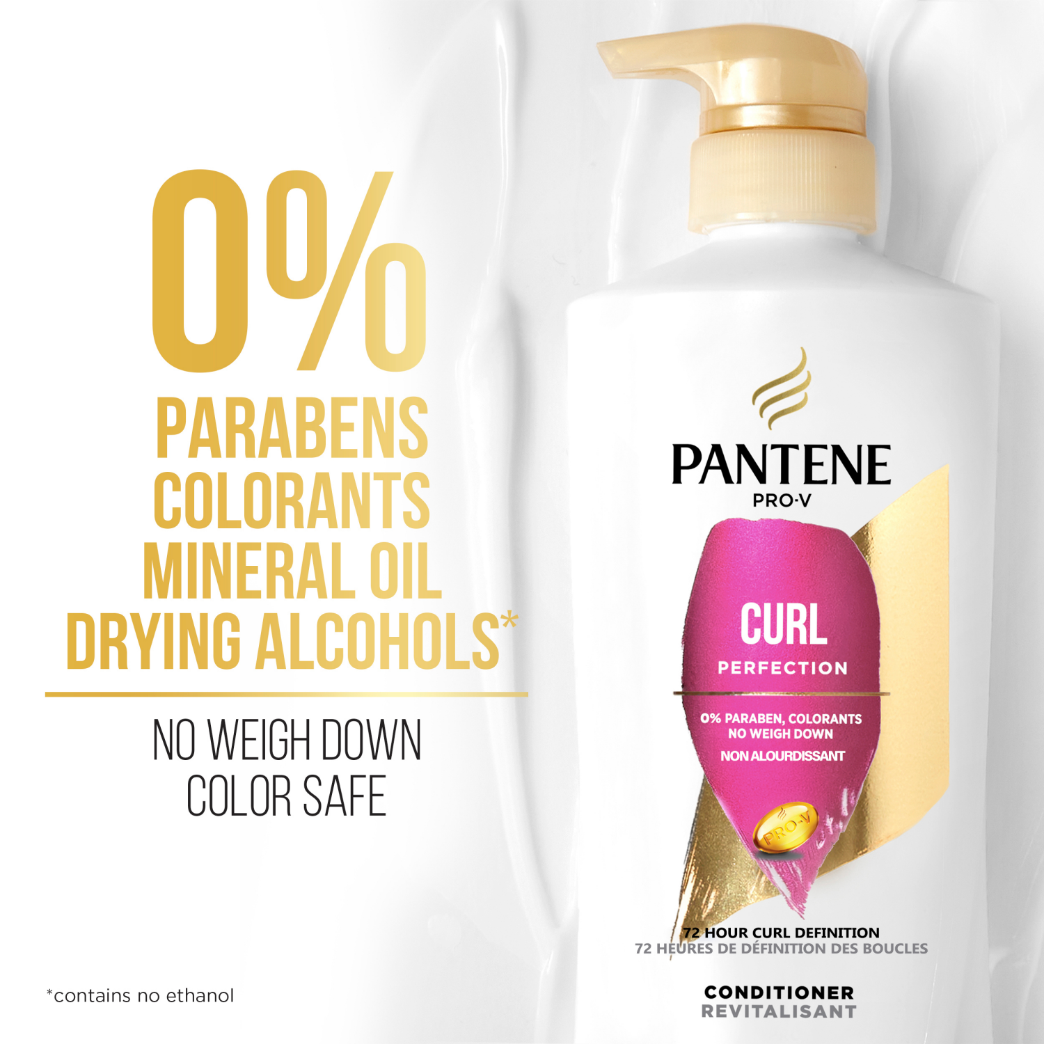 slide 2 of 5, PANTENE PRO-V Curl Perfection Conditioner, 16.0oz/476mL, 16 fl oz