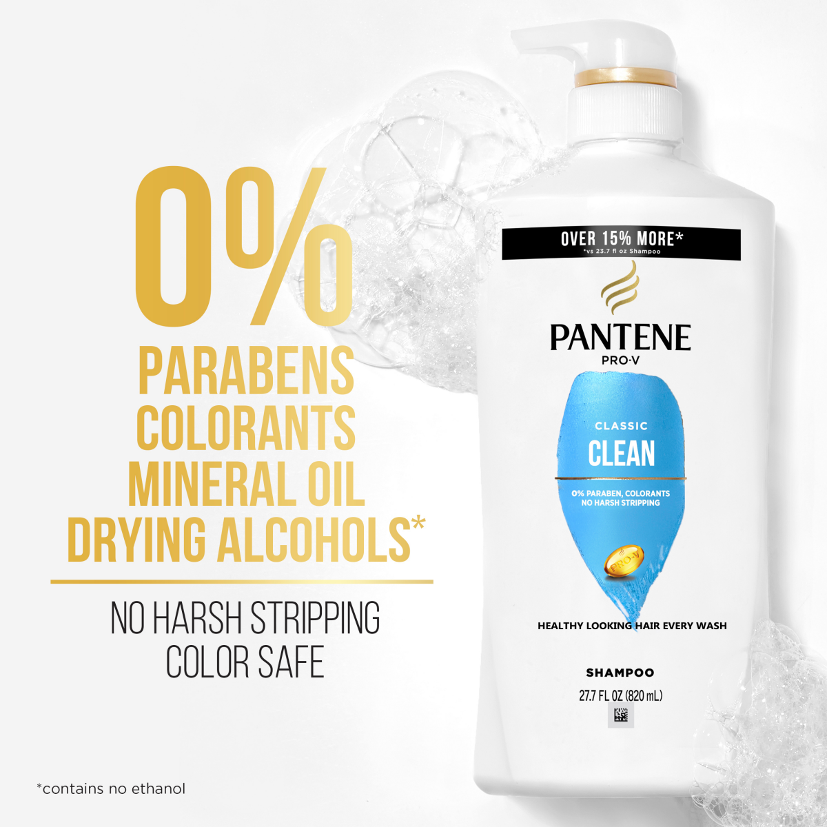 slide 3 of 6, Pantene Classic Clean 72 HR NOURISHMENT Shampoo 27.7 FL OZ/820mL, 27.7 fl oz