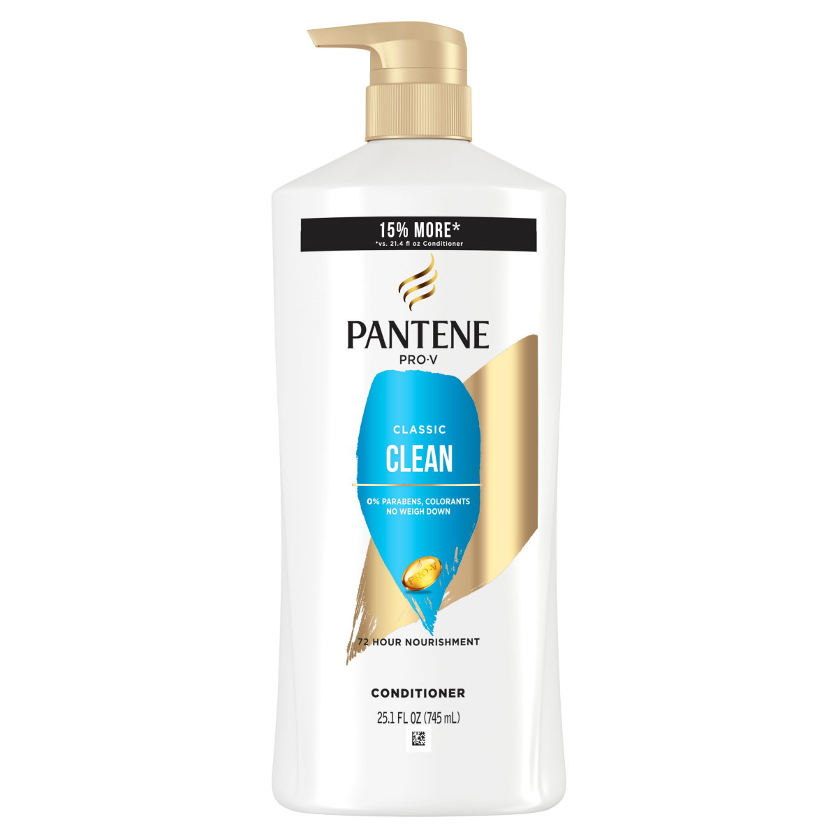 slide 3 of 5, Pantene Classic Clean 72 HR Nourishment Conditioner 25.1 FL OZ, 25.1 fl oz