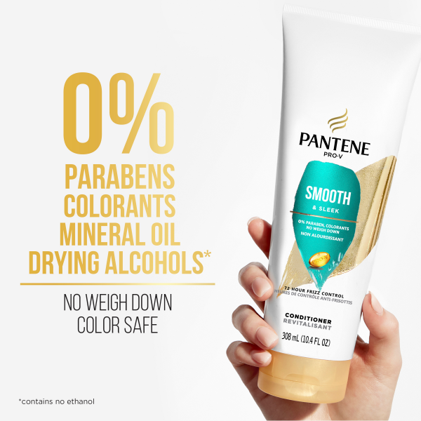 slide 24 of 29, PANTENE PRO-V Smooth & Sleek Shampoo + Conditioner, Dual Pack, Shampoo 12oz/Conditioner 10.4oz, 1 ct