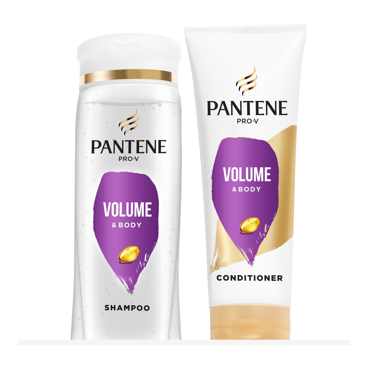slide 1 of 29, PANTENE PRO-V Volume & Body Shampoo + Conditioner, 12oz Shampoo, 10.4oz Conditioner, 1 ct