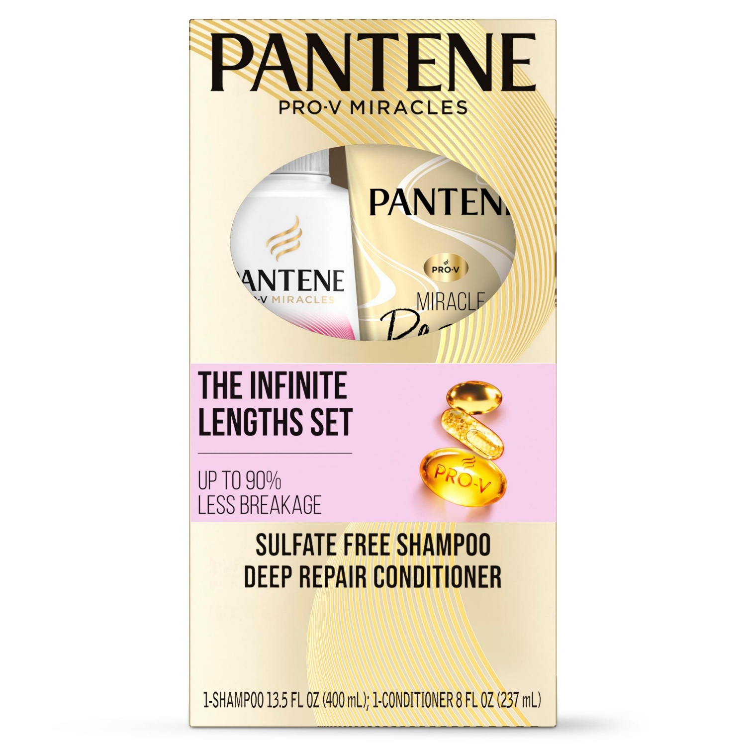 slide 1 of 5, Pantene Lengths Shampoo & Deep Conditioner Dual Pack - 21.5 fl oz/2pk, 21.5 fl oz, 2 ct