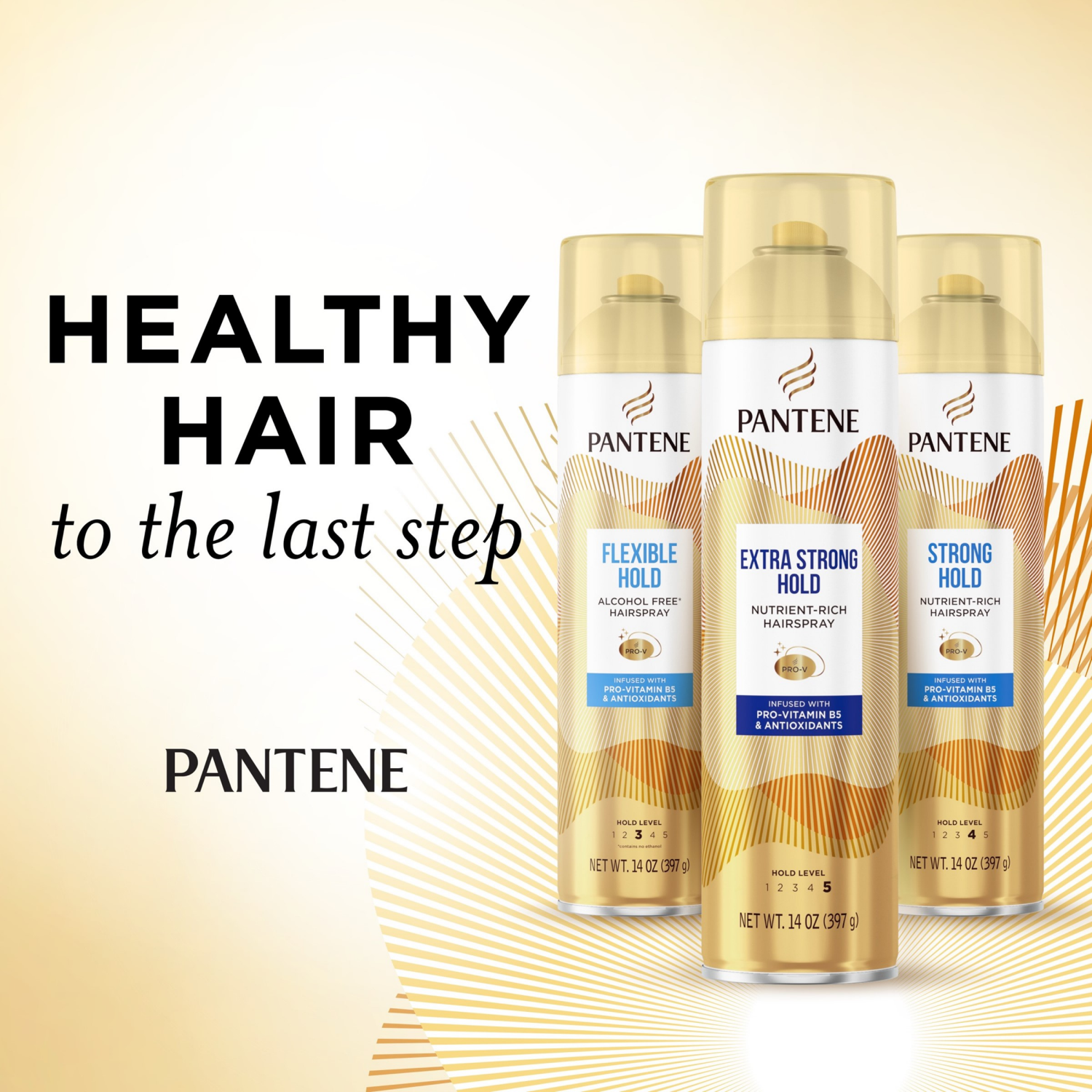 slide 2 of 8, Pantene Extra Strong Hold Hairspray, Level 5, 14 oz