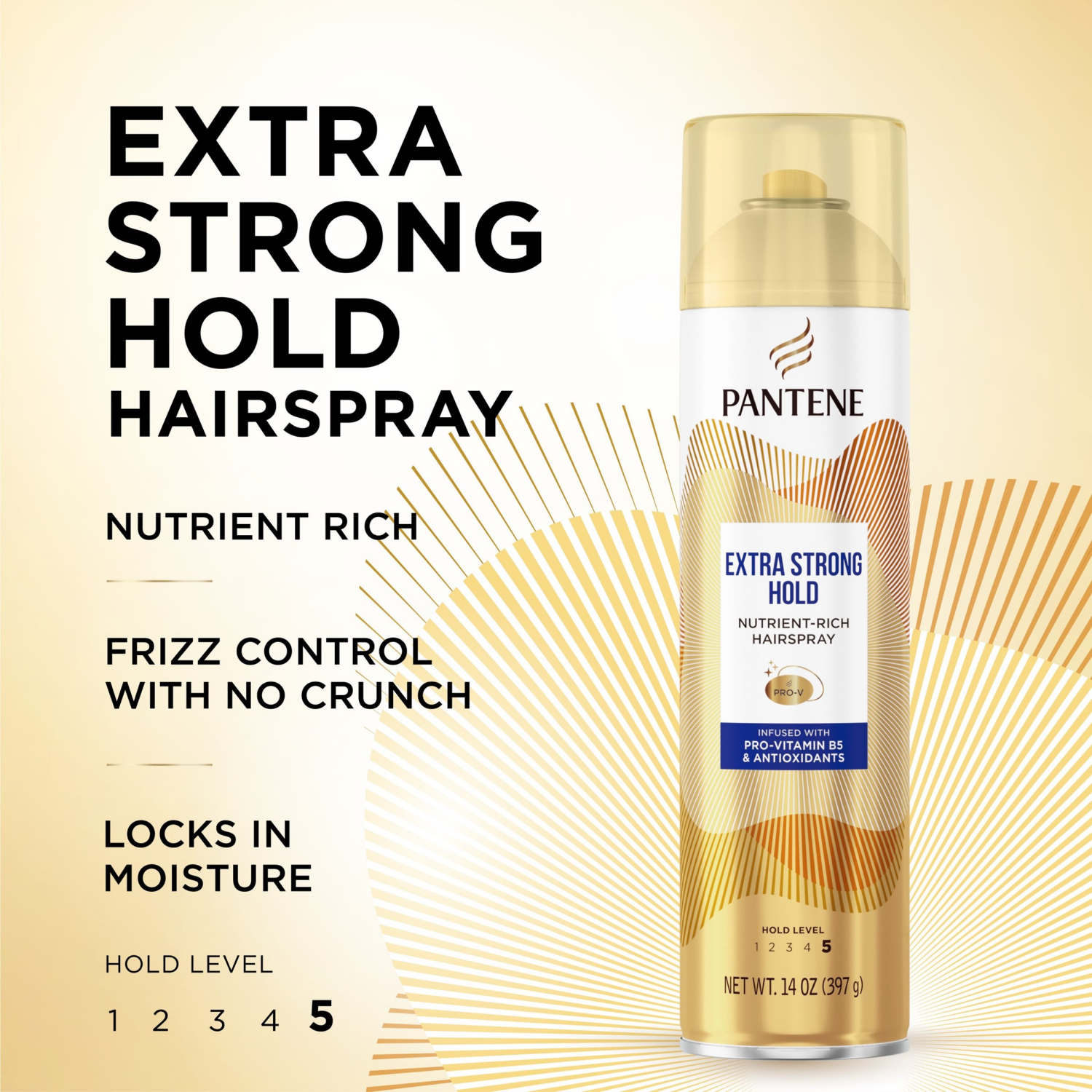 slide 6 of 8, Pantene Extra Strong Hold Hairspray, Level 5, 14 oz