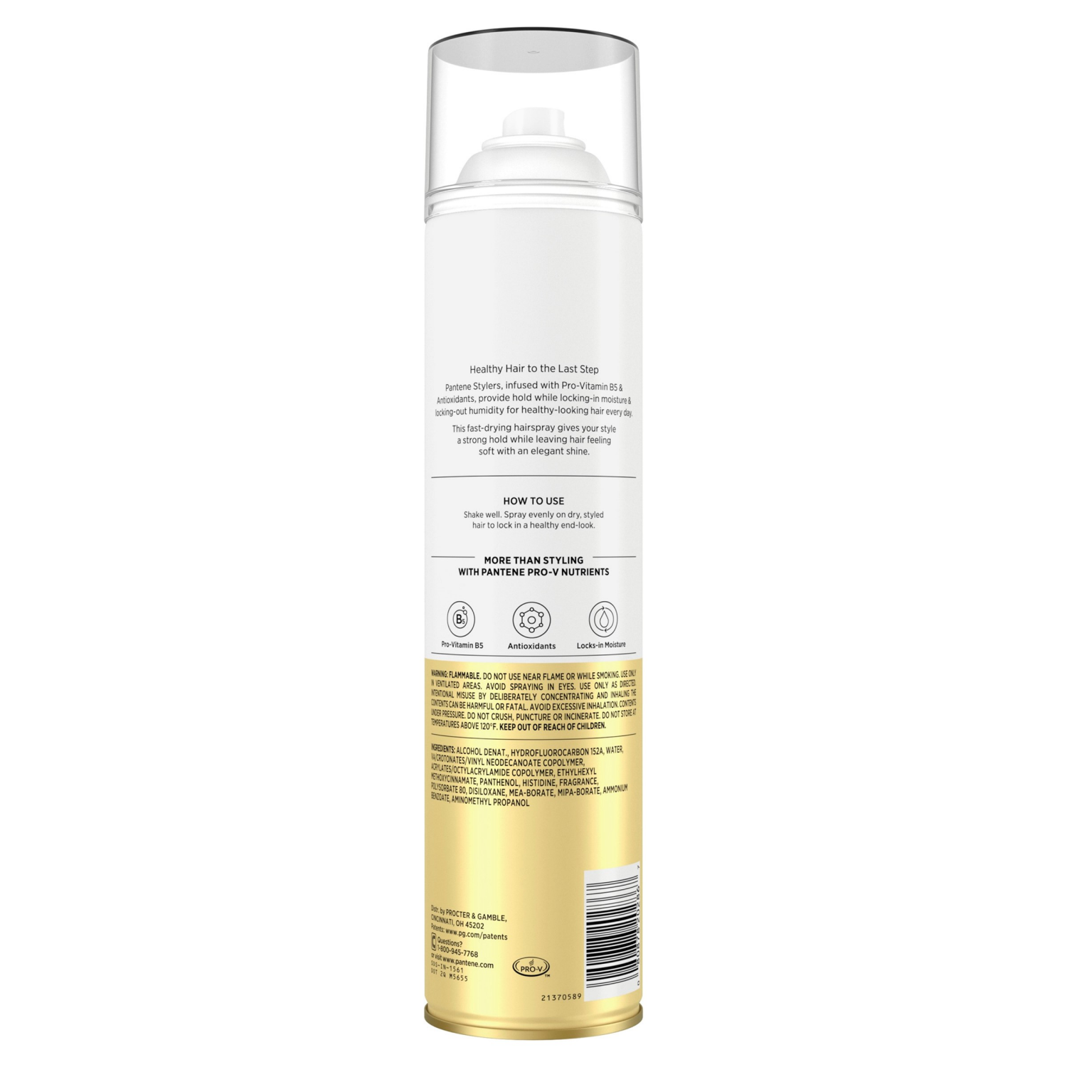 slide 7 of 8, Pantene Strong Hold Hairspray, Level 4, Nutrient-Rich Formula With Pro-Vitamin B5, 14 Oz, 14 oz