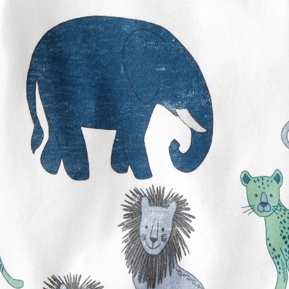 slide 3 of 5, Baby Boys' Animal Bodysuit - little planet by carter's Gray/Blue 9M, 3 ct