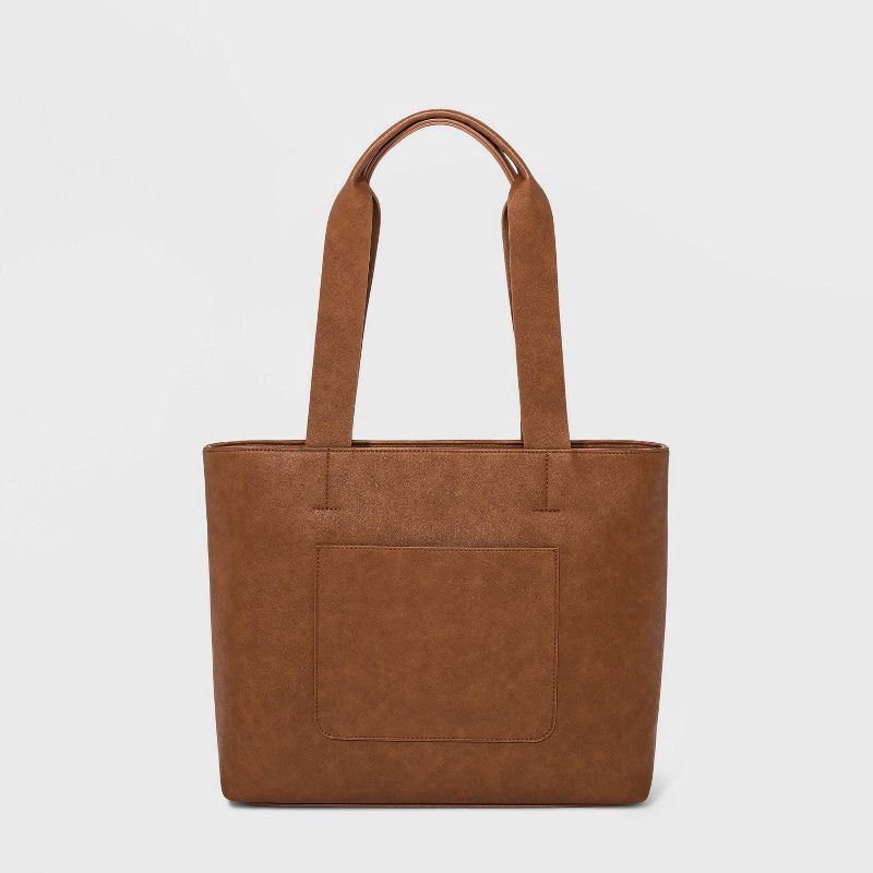 slide 1 of 3, Large Tote Handbag - Universal Thread™ Cognac, 1 ct
