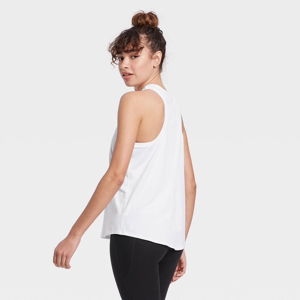 slide 2 of 6, Women's Essential Racerback Tank Top - All in Motion White XL, 1 ct