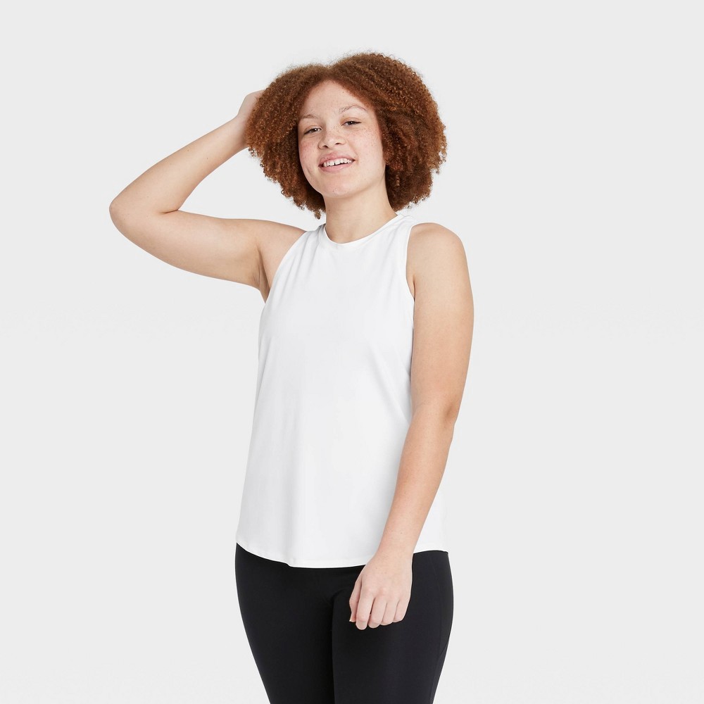 slide 4 of 6, Women's Essential Racerback Tank Top - All in Motion White XL, 1 ct