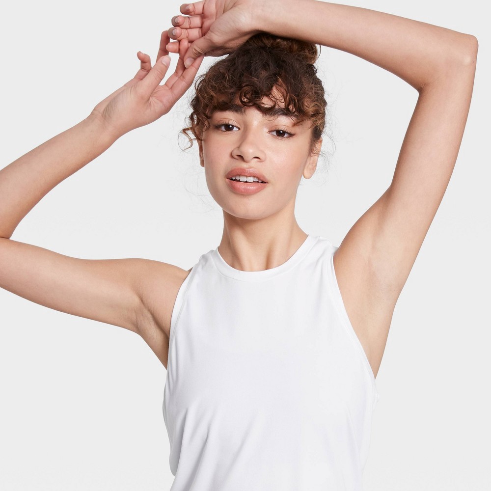 slide 6 of 6, Women's Essential Racerback Tank Top - All in Motion White XL, 1 ct