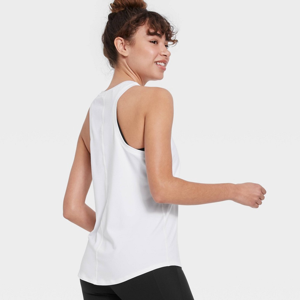 slide 5 of 6, Women's Essential Racerback Tank Top - All in Motion White XL, 1 ct