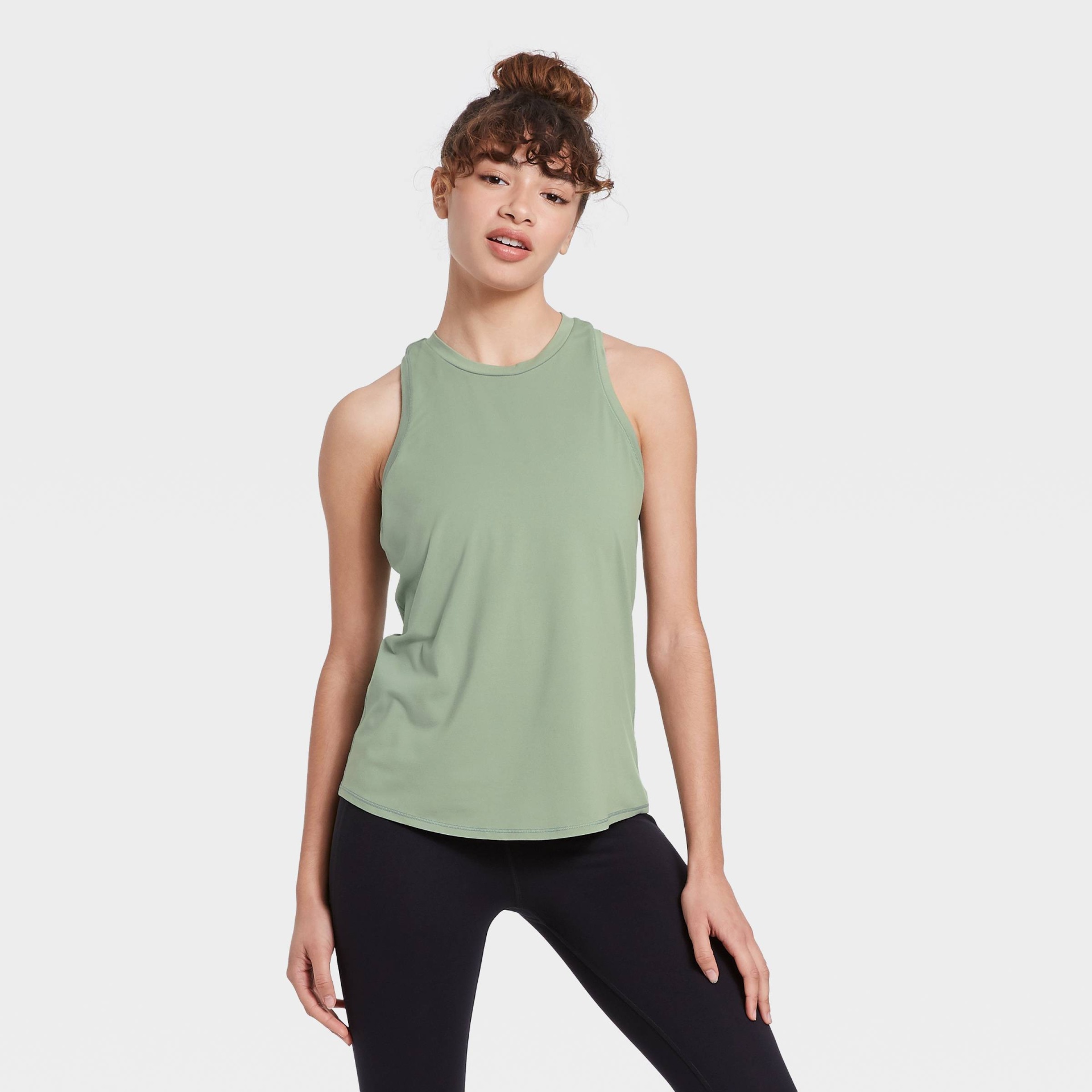 Women's Essential Racerback Tank Top - All in Motion Soft Sage L 1