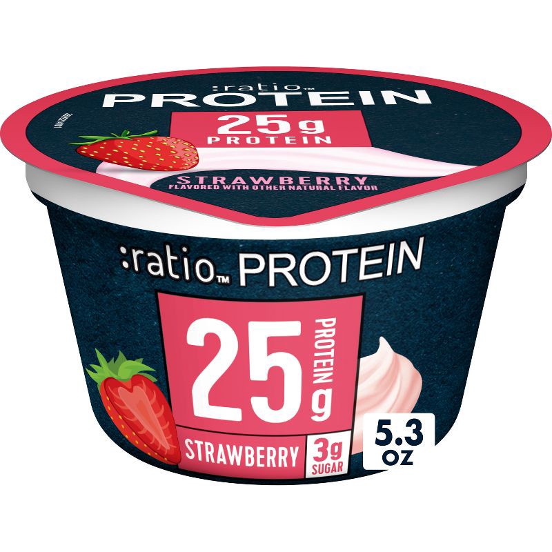 slide 1 of 13, :ratio PROTEIN Strawberry Yogurt Cultured Dairy Snack Cup - 5.3oz, 5.3 oz