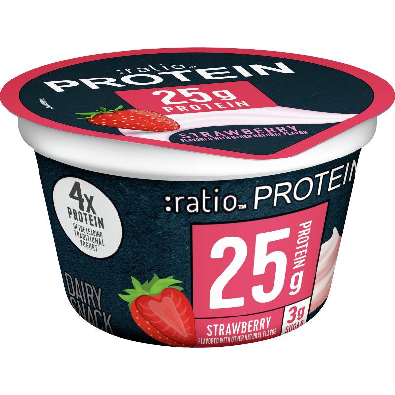 slide 10 of 13, :ratio PROTEIN Strawberry Yogurt Cultured Dairy Snack Cup - 5.3oz, 5.3 oz