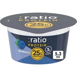 :ratio PROTEIN Blueberry Greek Yogurt Cultured Dairy Snack Cup - 25g Protein 5.3oz
