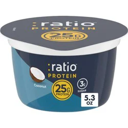 :ratio PROTEIN Coconut Greek Yogurt Cultured Dairy Snack Cup - 25g Protein 5.3oz