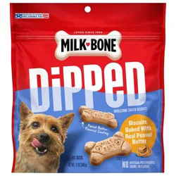 Milk-Bone Dipped Peanut Butter Crunchy Dog Treats - 12oz