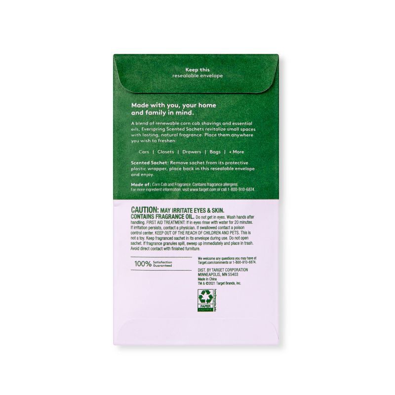 slide 3 of 3, Air Freshener Sachet - Lavender & Bergamot - Everspring™, 1 ct