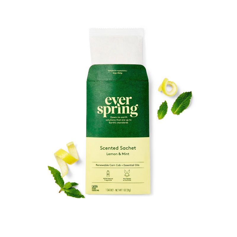 slide 2 of 3, Air Freshener Sachet - Lemon & Mint - Everspring™, 1 ct