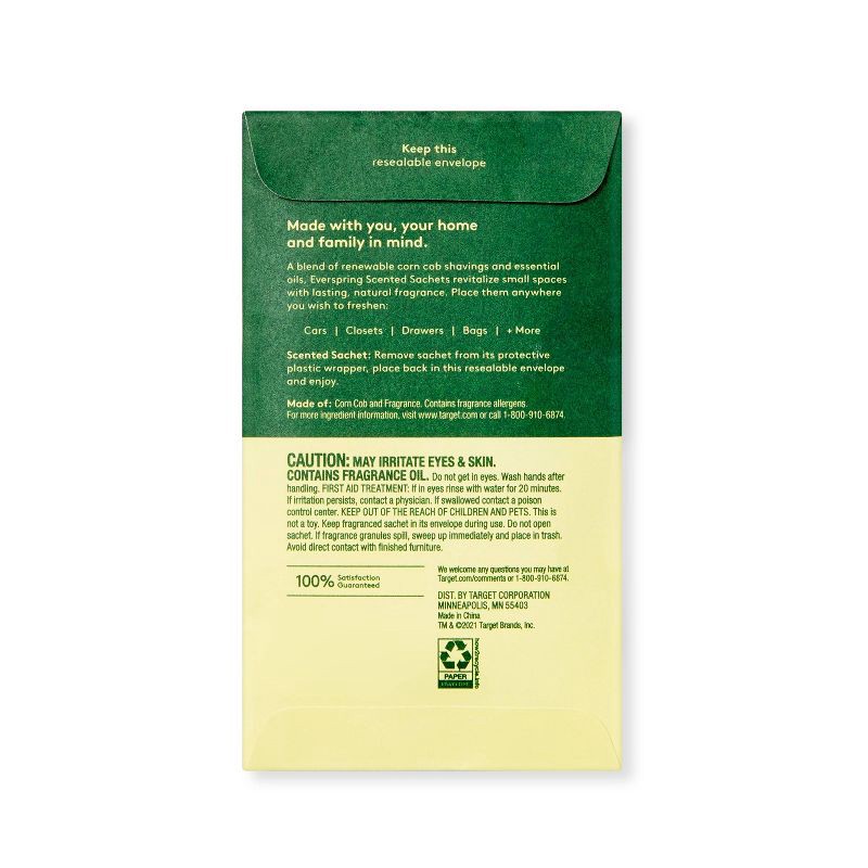 slide 3 of 3, Air Freshener Sachet - Lemon & Mint - Everspring™, 1 ct