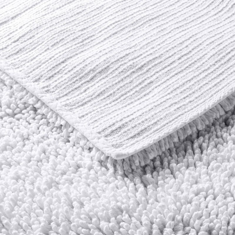 slide 3 of 4, 24"x40" Mélange Looped Bath Rug White - Casaluna™: Cotton, Tufted, Machine Washable, OEKO-TEX Certified, 1 ct