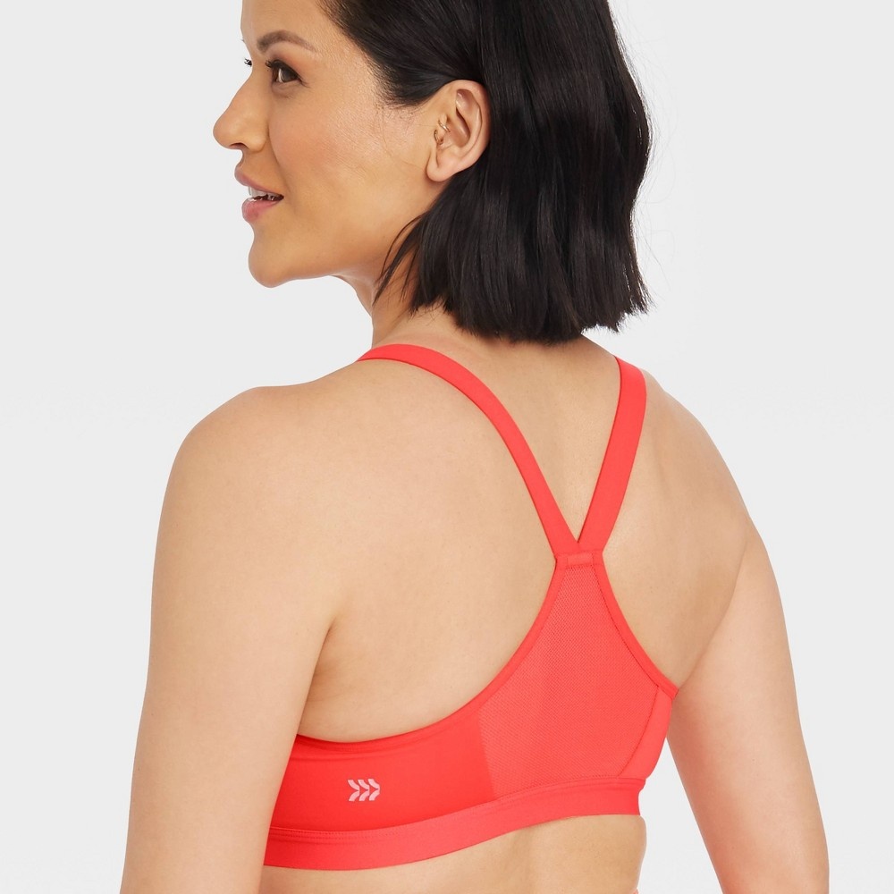 All in Motion Women's High Support Zip-Front Bra, Sunrise Coral