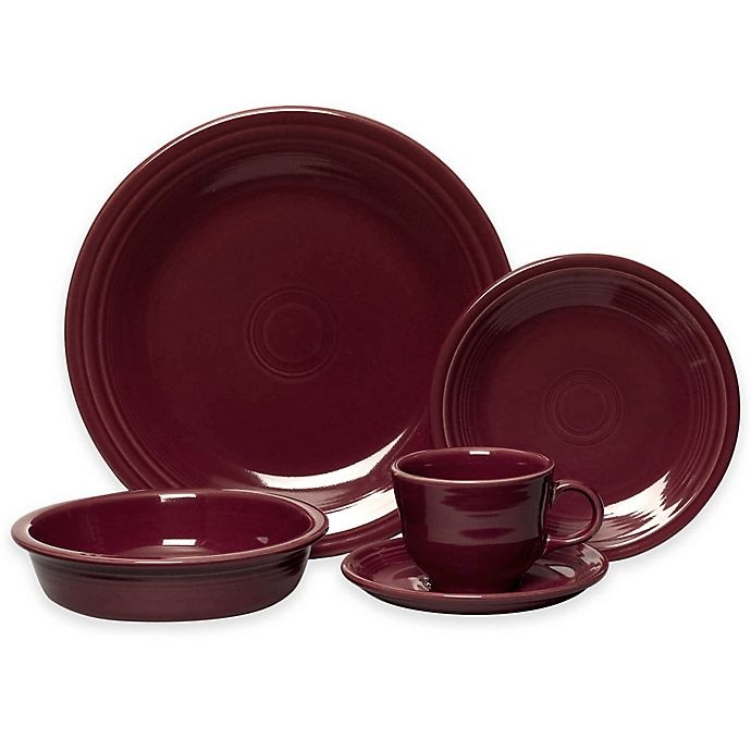 slide 1 of 1, Fiesta Place Setting - Claret, 5 ct